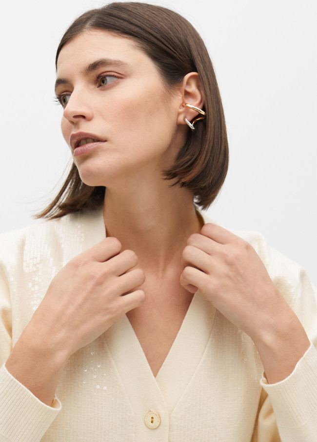 Cardigan punto detalle lentejuelas