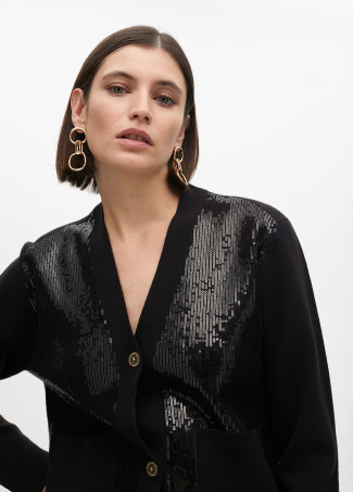 Cardigan punto detalle lentejuelas