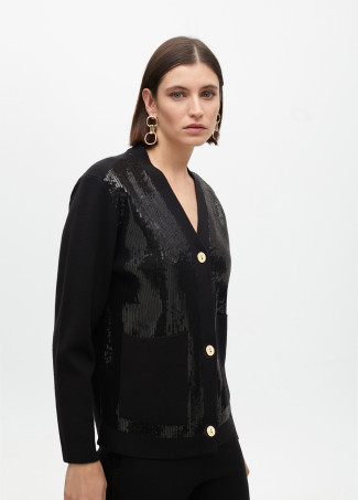 Cardigan punto detalle lentejuelas