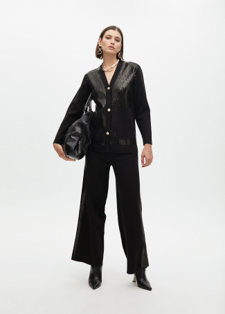 Knit cardigan with sequin details