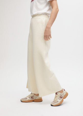 Knit trousers with side sequins