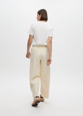 Knit trousers with side sequins