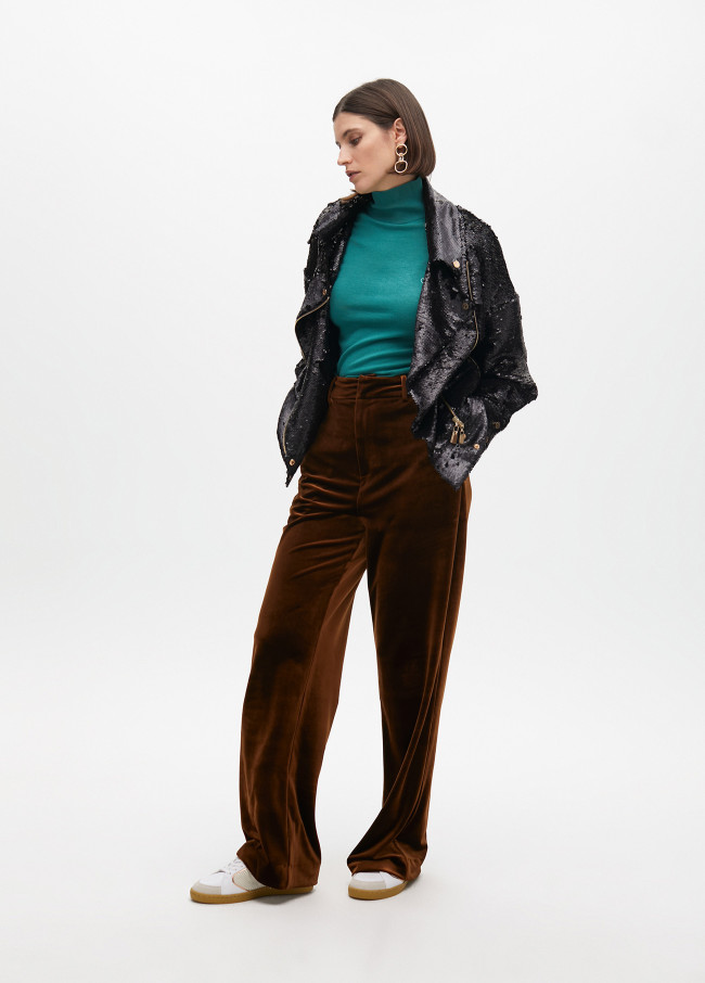 Chaqueta biker lentejuelas