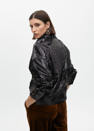 Chaqueta biker lentejuelas