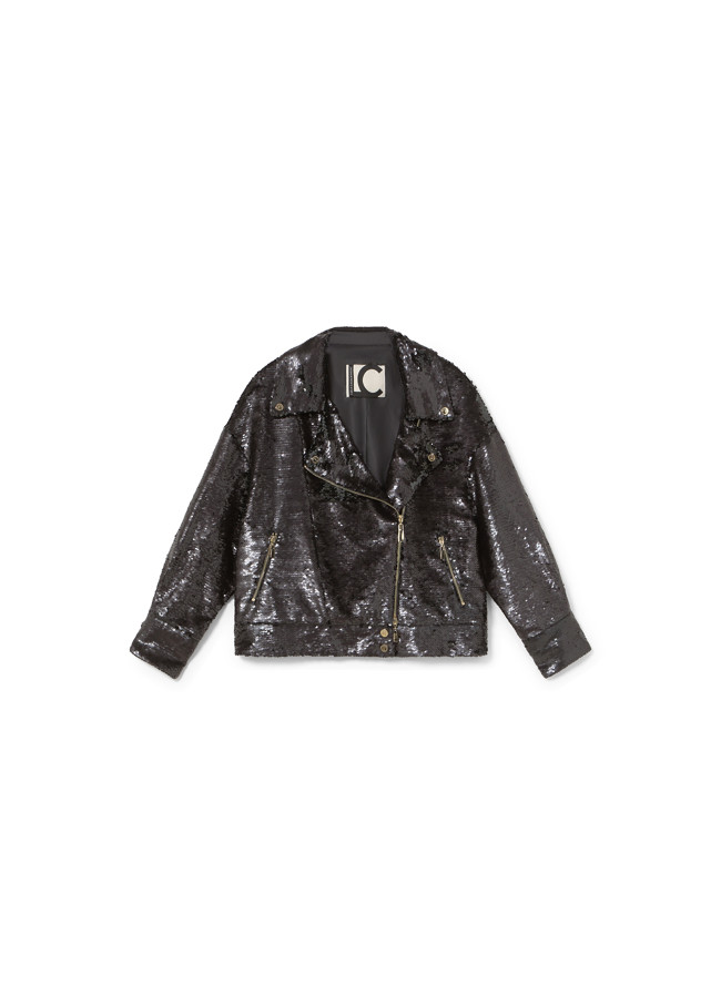 Chaqueta biker lentejuelas