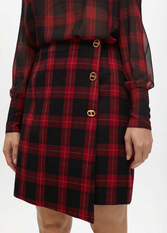 Check mini skirt