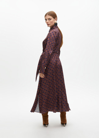 Logo print shirt dress