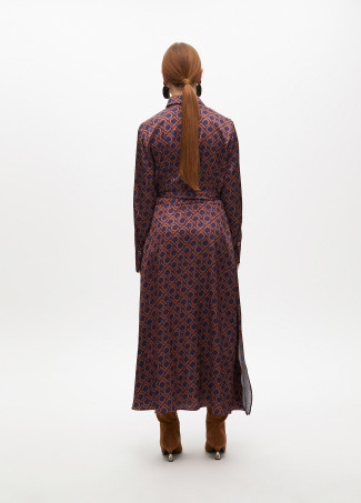 Logo print shirt dress