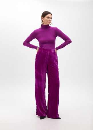 Wool blend high neck sweater