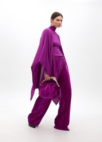 Wool blend high neck sweater