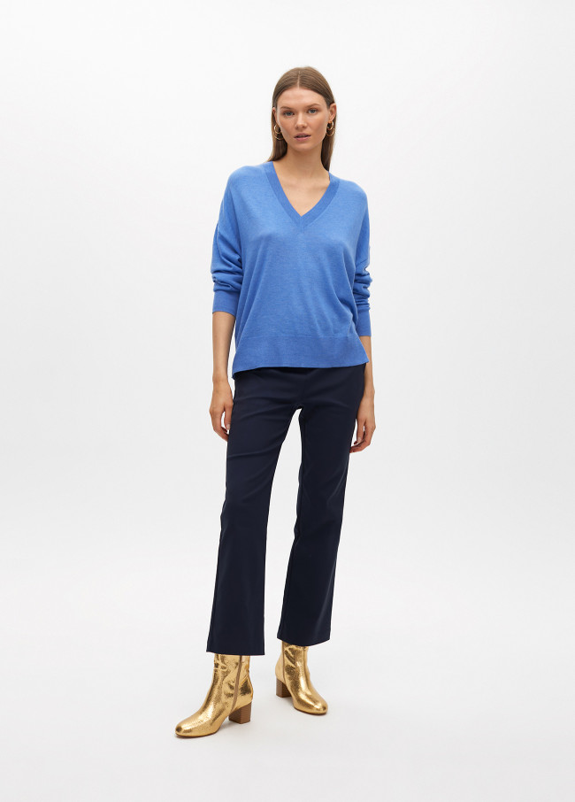 Maglione collo a V largo