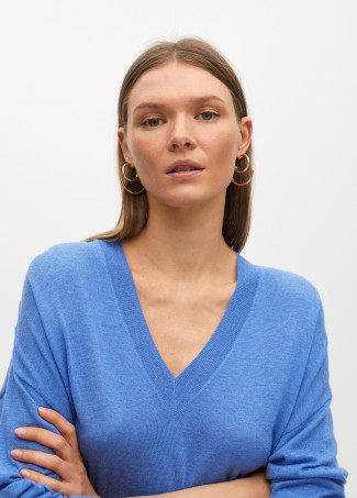 Maglione collo a V largo