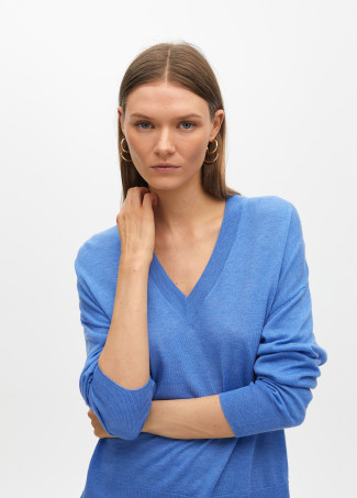 Maglione collo a V largo