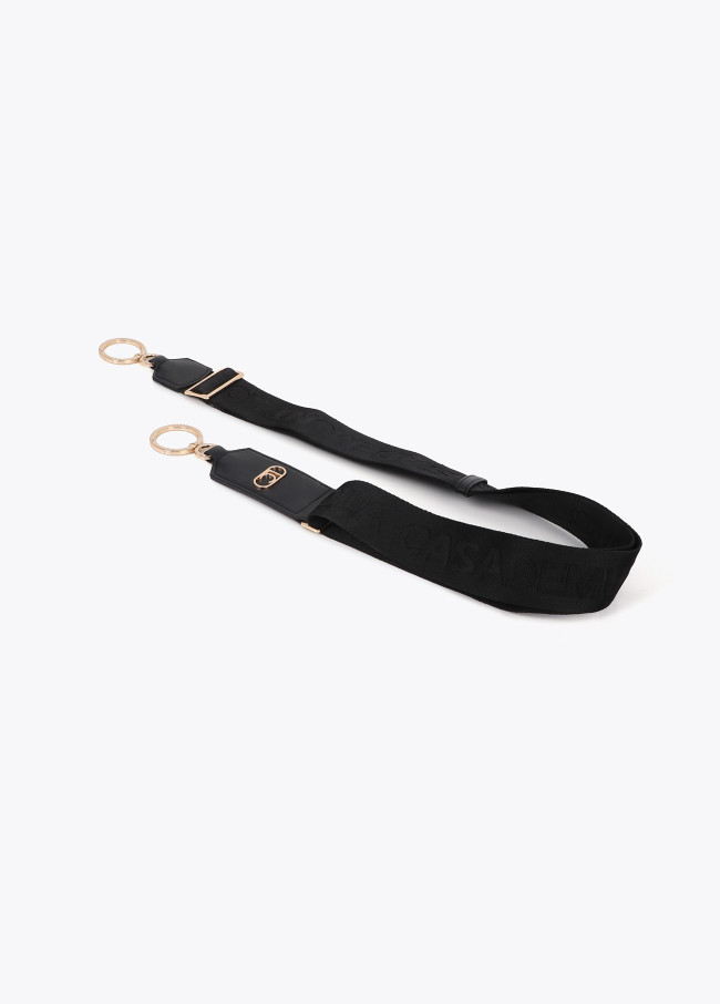Bag strap with logo