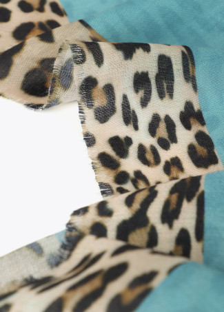 Foular estampado cara tigre