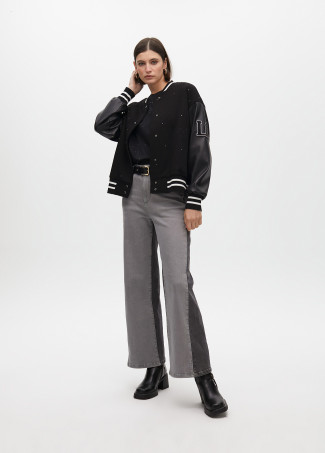 Chaqueta bomber detalle pedrería