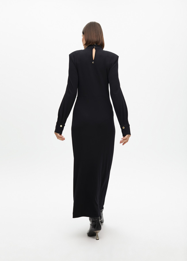 Long dress with neckline detail