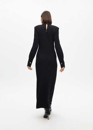 Long dress with neckline detail