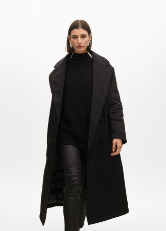 Lightweight feather trench coat