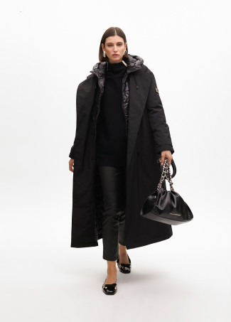 Lightweight feather trench coat