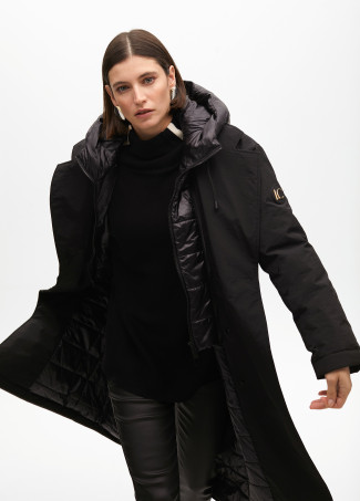 Lightweight feather trench coat