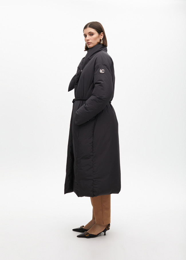 Abrigo acolchado cuello envolvente