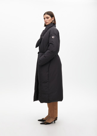 Abrigo acolchado cuello envolvente