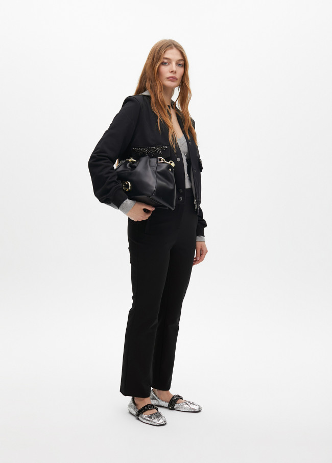 Bomber detail jewel pockets