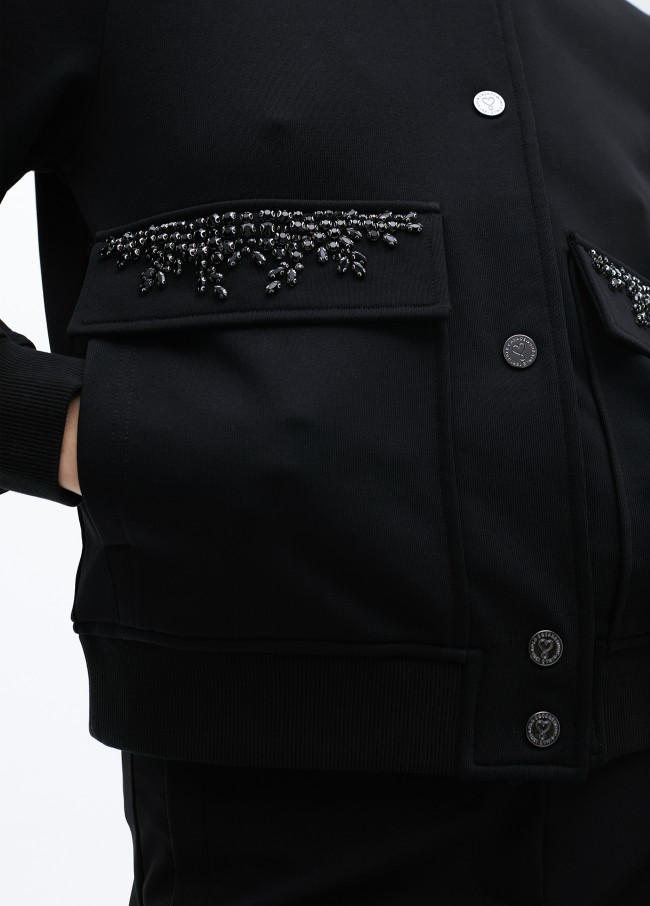 Bomber detail jewel pockets