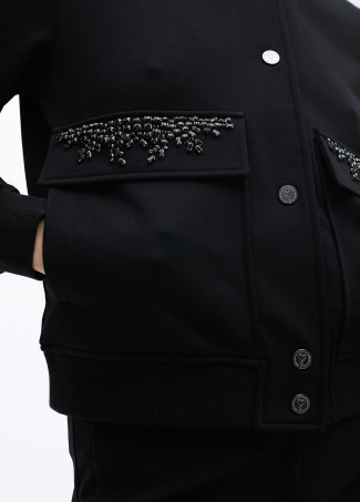 Bomber detail jewel pockets