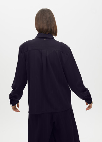 Chemise Rayée Lamé avec Poches