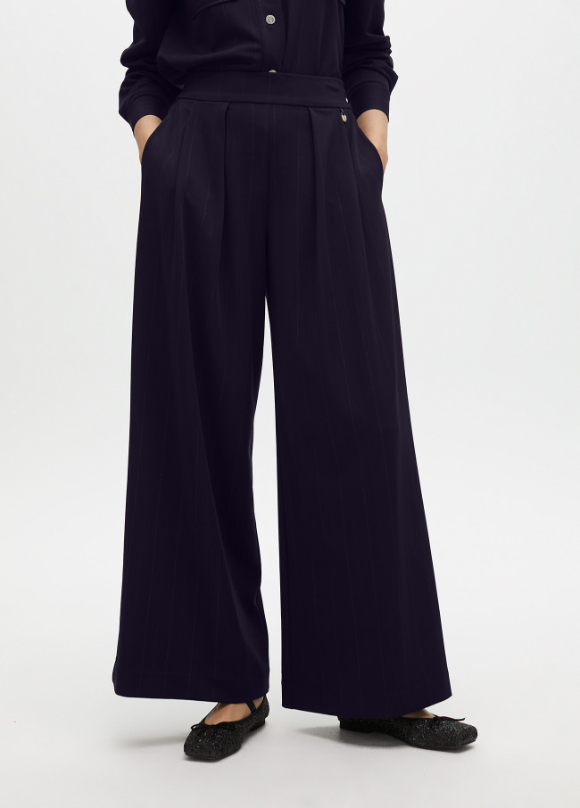 Pantalón raya diplomática lamé pinza