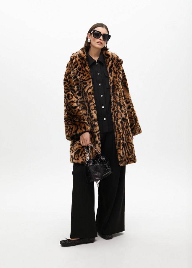 Pinstripe lamé shirt with pockets