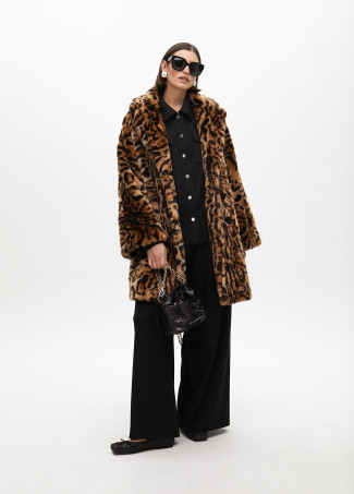 Pinstripe lamé shirt with pockets