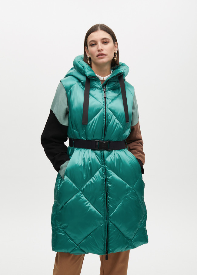 Padded vest hood