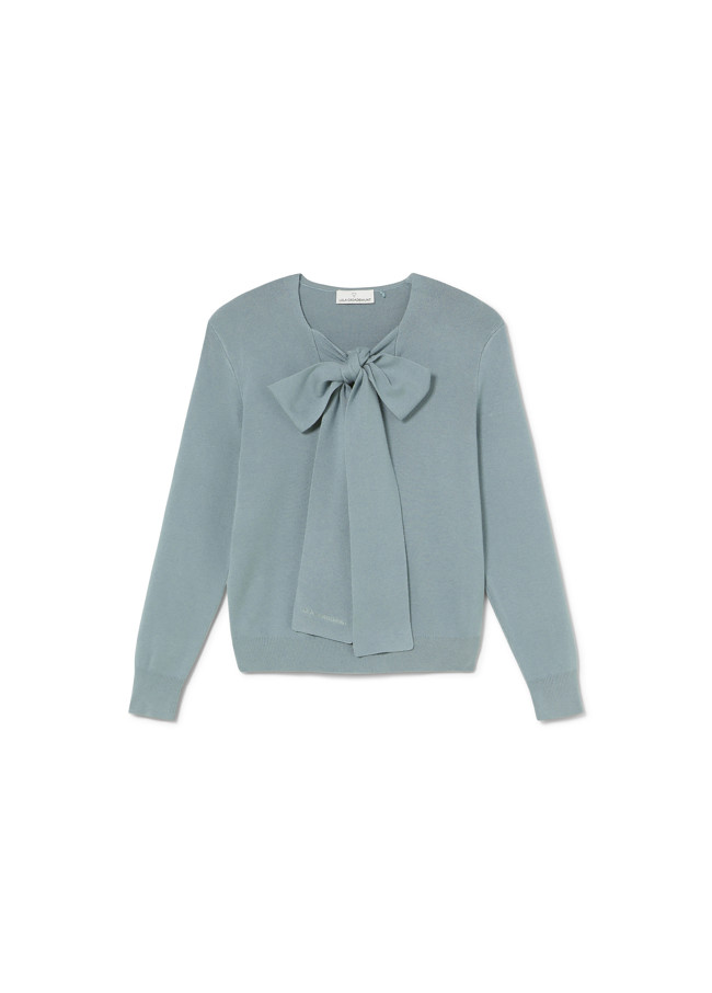 Knotted neck sweater