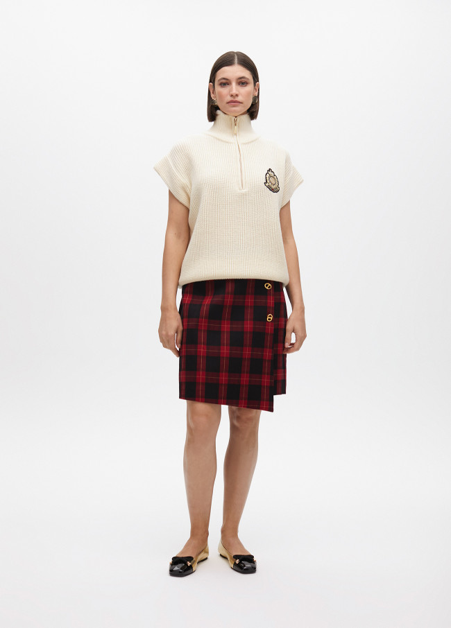 Gilet in maglia spessa con cerniera