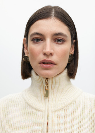 Gilet in maglia spessa con cerniera