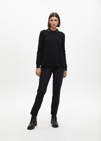 Jersey espalda plisada animal print