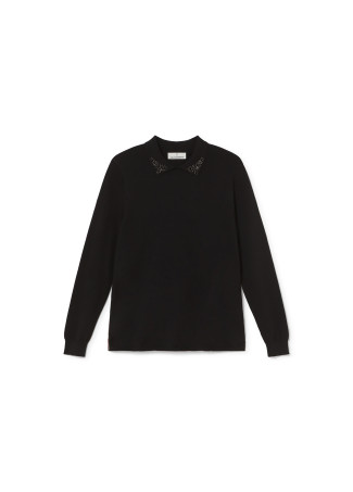 Jersey espalda plisada animal print