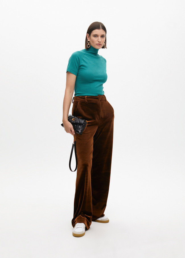 Pantalón Wide Leg Terciopelo