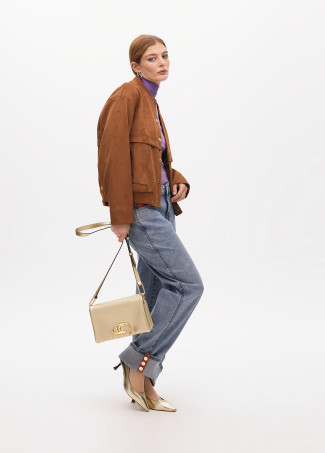 Blouson en suédine détail poches