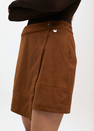 Falda antelina abertura mini