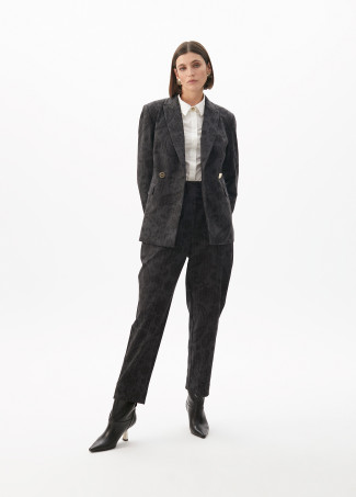 Pinstripe paisley jogging trousers