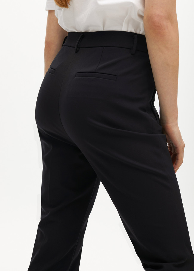 Straight fit comfort technical fabric trousers...