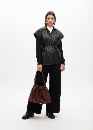 Waistcoat with belt detail