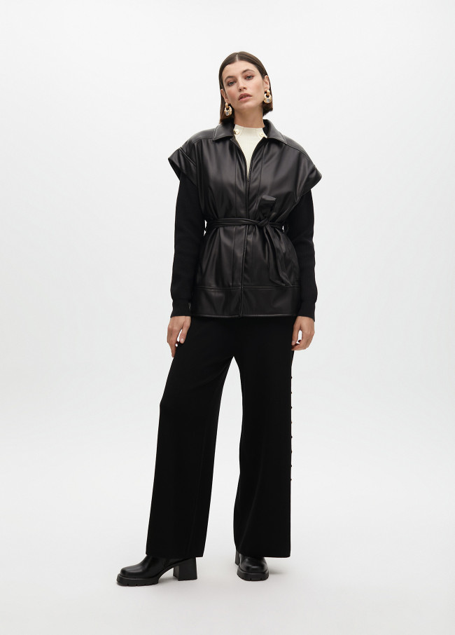 Waistcoat with belt detail