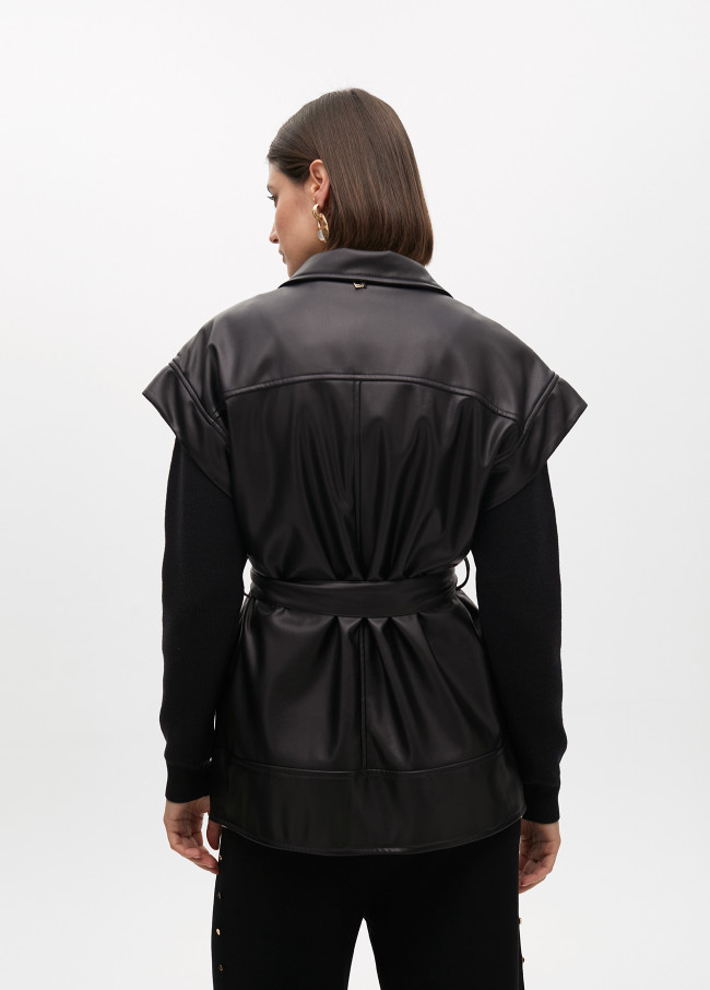 Waistcoat with belt detail