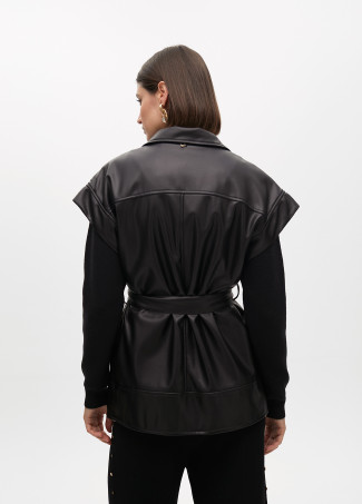 Waistcoat with belt detail