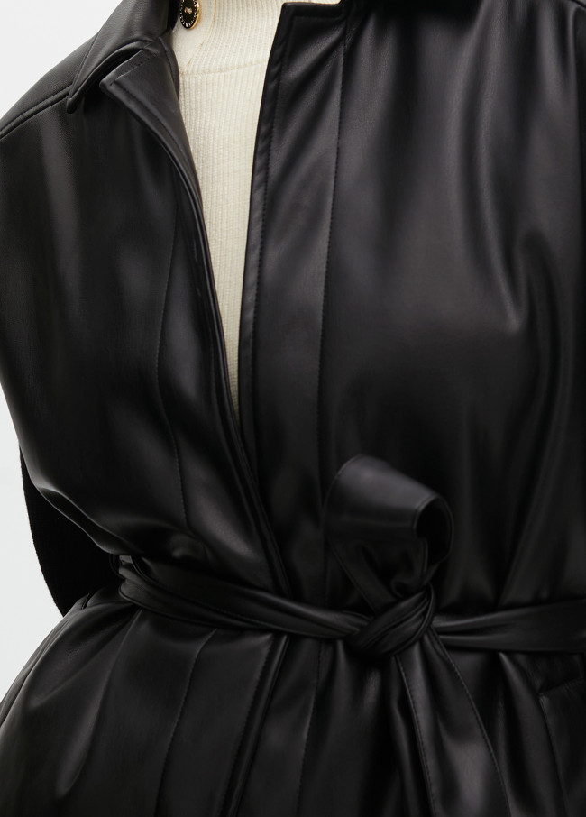 Waistcoat with belt detail